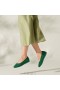 VIVAIA Running Shoes Square Cap V-Cut Flats (Margot Walker) Flat Shoes Green