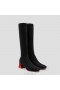 VIVAIA Square-Toe Water-Repellent Wool Knee High Boots (Rebecca Pro） Boots Red