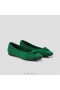 VIVAIA Almond Cap Knotted Flats (Bibi) Flat Shoes Green