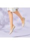 VIVAIA Pointed Cap Ballet Flats (Aria 5° Hemp) Flat Shoes White