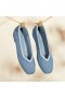 VIVAIA Square Cap V-Cut Flats (Margot 2.0) Flat Shoes Blue
