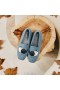 VIVAIA Square Cap Terry Knit Loafers Low Shoes Grey Blue