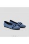 VIVAIA Pointed Cap Bow Loafers (Michelle 2.0) Navy