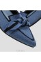 VIVAIA Pointed Cap Bow Loafers (Michelle 2.0) Navy