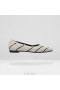 VIVAIA Pointed Cap Stripe Flats Flat Shoes Striped Stripes White