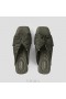 VIVAIA Square-Cap Wedge Sandals (Laura) Sandals Dark Olive Green