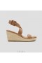 VIVAIA Square-Toe Slingback Wedge Sandals (Lyla) Sandals Nutmeg