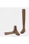 VIVAIA Round-Toe Over-the-Knee Boots Tan Russet