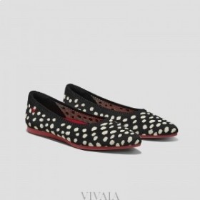 VIVAIA Pointed Cap Ballet Flats (Aria 5°) Flat Shoes Abstract dots