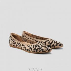 VIVAIA Pointed Cap Ballet Flats (Aria 5°) Flat Shoes Dark Leopard