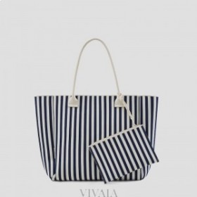 VIVAIA Maia-Navy Stripe Handbag Navy Stripes