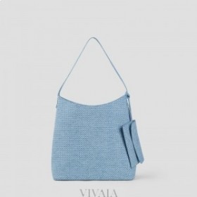 VIVAIA Gabriella-Multi Blue Woven Handbag Blue