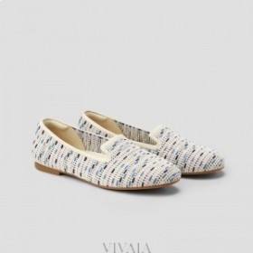 VIVAIA Round-Toe Woven Knit Loafer (Audrey) Low Shoes Blue
