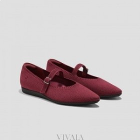 VIVAIA Running Shoes Pointed Cap Mary-Jane (Aria Walker Mary-Jane) Flat Shoes Red