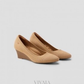 VIVAIA Almond Cap Wedge (Tamia Wedge Pro) High Shoes Nutmeg