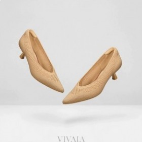 VIVAIA Pointed-Toe Kitten Heels(Stella 3.0) High Shoes Nude Peach