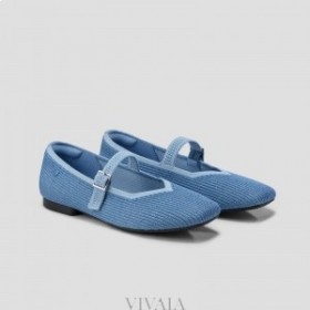 VIVAIA Square Cap Mary-Jane (Margot Mary-Jane) Flat Shoes Blue