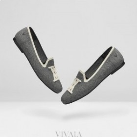 VIVAIA Round-Toe Loafers Lava Gray