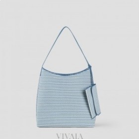 VIVAIA Gabriella-Denim Stripe Handbag Stripes