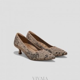 VIVAIA Pointed-Toe Kitten Heels (Scarlett) High Shoes Snake Look