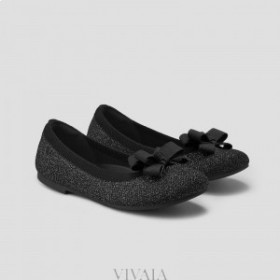 VIVAIA Round Toe Flat (Claire) + Free Bow Flat Shoes Black