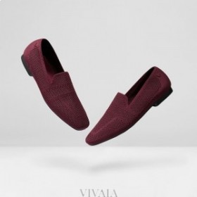 VIVAIA Square Cap Loafers Red