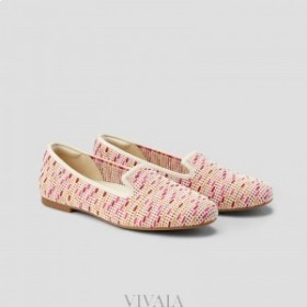 VIVAIA Round-Toe Woven Knit Loafer (Audrey) Low Shoes Pink