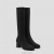 VIVAIA Round-Toe Water-Repellent Wool Knee High Boots (Tessa） Boots Black