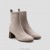 VIVAIA Round-Toe Wool Water-Repellent Heel Boots (Thalita) Boots Oatmilk