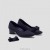 VIVAIA Small Square-Toe Chunky Heels With Removable Charm (Titli Pro) High Heels Navy