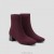 VIVAIA Zippered Square-Cap Water-Repellent Ankle Boots (Marcella) Boots Dark Red