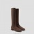 VIVAIA Square-Cap Water Repellent Wool Knee-High Boots (Tara Pro) Boots Dark Chocolate