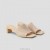 VIVAIA Square-Toe Block Heel Slides (Jade) Sandals Almond