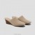 VIVAIA Square-toe Wedge Mules (Margot Wedge Mules) Mules Almond