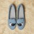 VIVAIA Round-Toe Terry Knit Loafers Low Shoes Grey Blue
