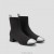 VIVAIA Square Cap Water-Repellent Boots (Madison) Boots Black Silver