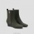 VIVAIA Square Cap Water-Repellent Zipper Boots (Micaela) Boots Dark Olive Green