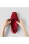 Tênis de corrida VIVAIA Square Cap V-Cut Flats (Margot Walker) Sapatos baixos vermelho preto