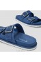 VIVAIA Dual Adjustable Buckle Slides (Nikki) Sandálias Denim Woven