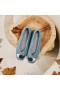  VIVAIA Squared Cap Terry Knit Flats Sapatos Baixos Demin - Pumpkat