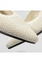  VIVAIA Sapatilhas de balé com bico fino Sapatos baixos brancos