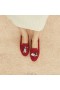 Mocassim VIVAIA de bico redondo em malha Terry vermelho