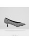  VIVAIA Sapatos de salto alto bico fino gatinho preto