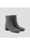  Botas de cano curto VIVAIA com zíper e bico quadrado, repelentes de água (Marcella) Cinza