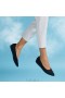 Tênis de corrida VIVAIA Sapatilhas de balé pontiagudas (Aria Walker) Sapatos baixos pretos