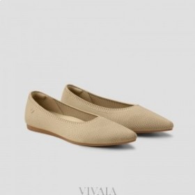 VIVAIA Sapatilhas de balé com bico fino (Aria 5°) Sapatos baixos Nude Pêssego