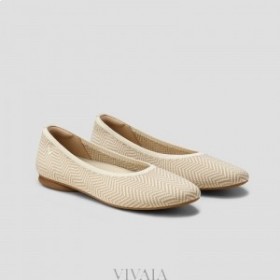  VIVAIA Almond-Toe Ballet Flats (Tamia 2.0) Sapatos Baixos Multi Natural Chevron