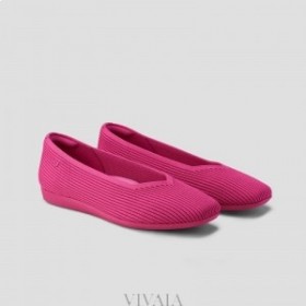 Tênis de corrida VIVAIA, bico quadrado, salto baixo V-Cut (Margot Walker), sapatos baixos Pitaya
