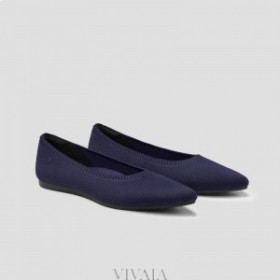 VIVAIA Sapatilhas de balé com bico fino (Aria 5°) Sapatos baixos azul-marinho