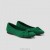  VIVAIA Almond Cap Knotted Flats (Bibi) Sapatos Baixos Verdes